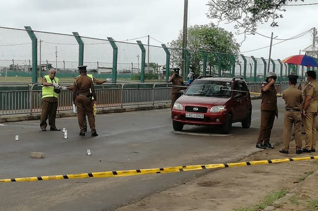 Two injured in shooting near Negombo Court