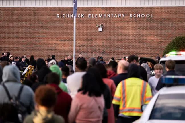 Six-year-old boy in US detained after shooting teacher