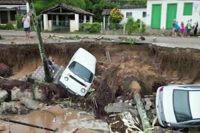 Dozens killed as deadly storms hit Brazilian cities