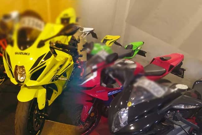 Eight high-power motorcycles seized
