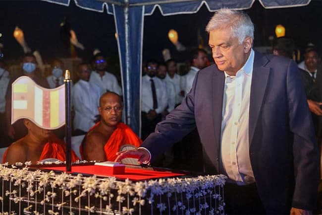 President inaugurates ‘Buddha Rashmi’ Vesak zone