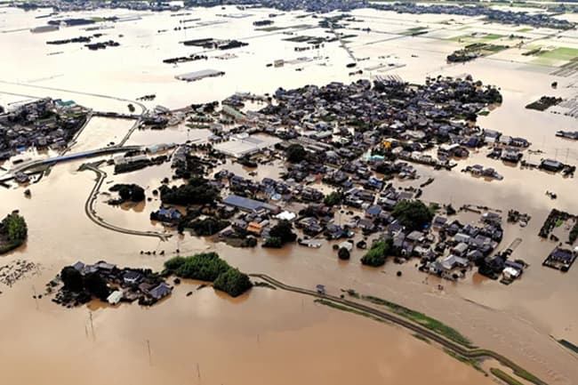 Mudslides and floods leave six dead in Japan as torrential rainfall continues