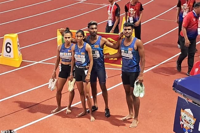 Sri Lanka’s mixed relay team wins Silver at Asian Athletics Championships