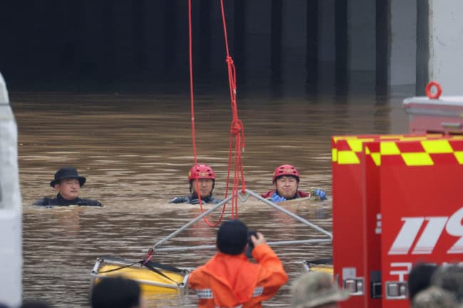 South Korea’s death toll from destructive rainstorm grows to 40 as workers search for survivors