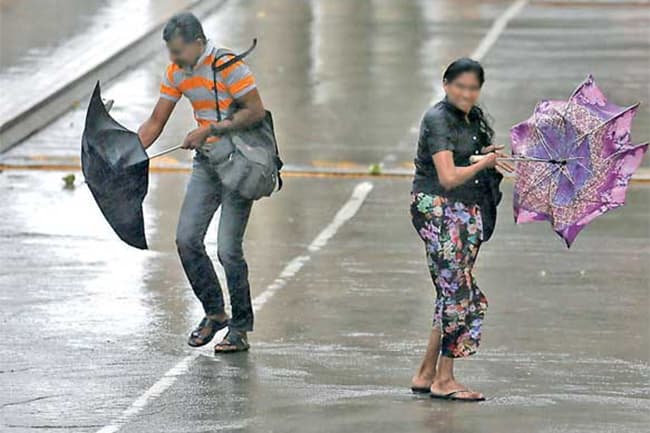Showery conditions, fairly strong winds expected in several areas today