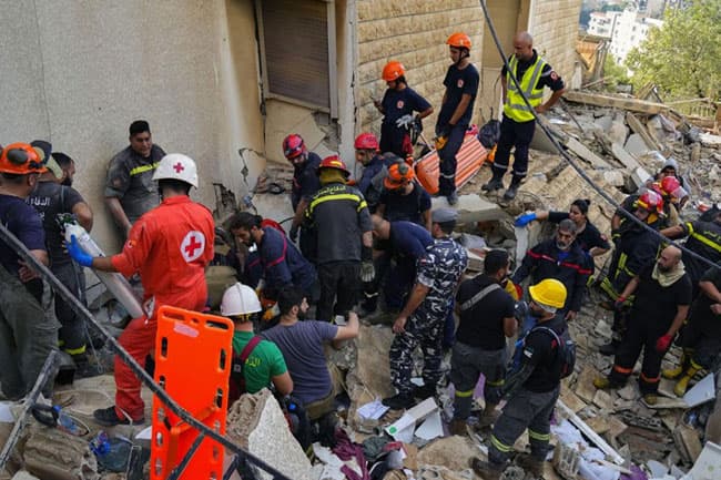 Body of Sri Lankan woman recovered from rubble of collapsed building in Lebanon