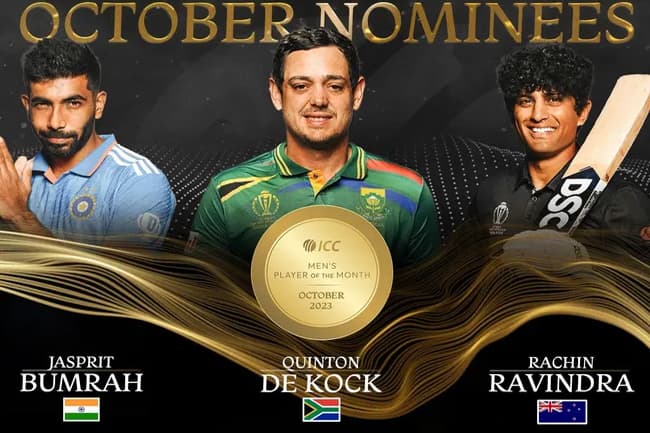 ICC unveils contenders shortlisted for October Player of the Month awards