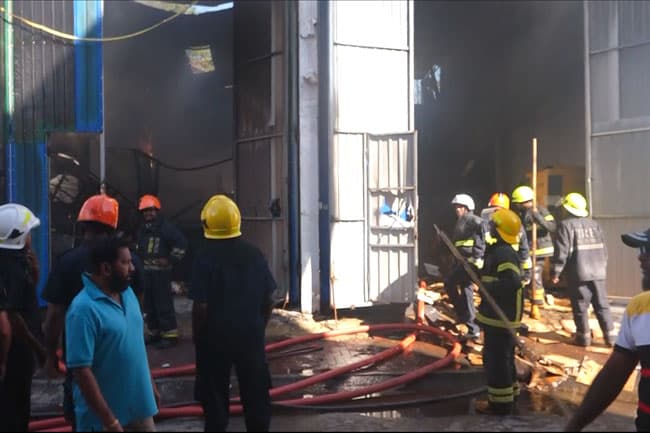 Fire breaks out at building in Armour Street