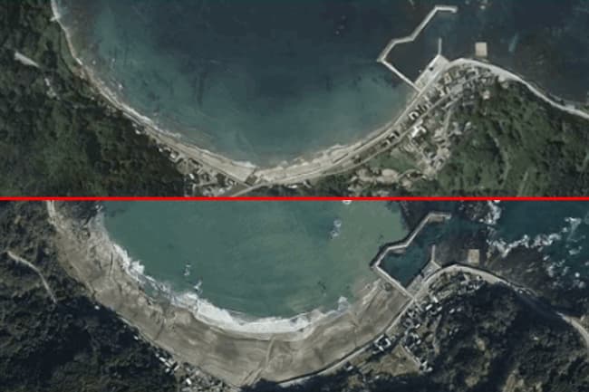 Japanese earthquake on Jan. 1 shifted coastline over 800 feet, satellite photos show