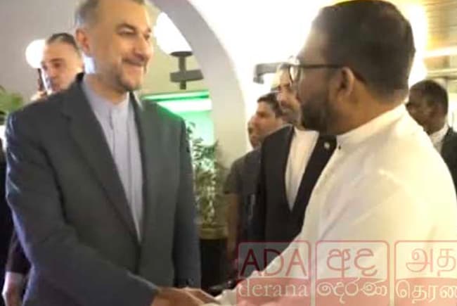 Iranian Foreign Minister arrives in Sri Lanka