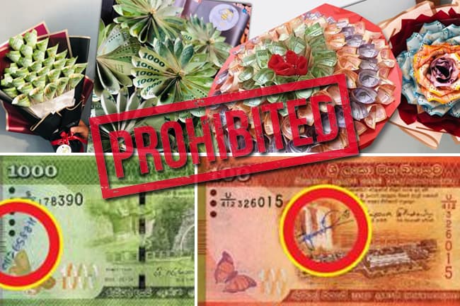 CBSL advises against wilful mutilation and defacement of currency notes