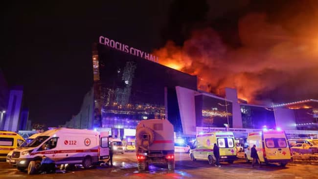 40 killed and more than 100 wounded in attack on Moscow concert hall