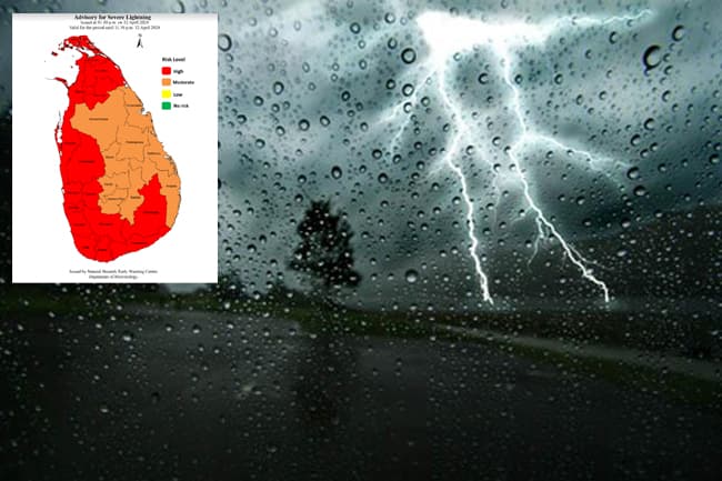 Advisory issued for evening thundershowers and severe lightning