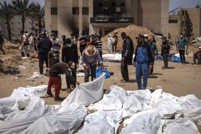 UN calls for investigation into mass graves uncovered at two Gaza hospitals raided by Israel
