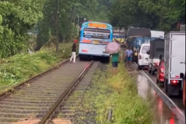 Multiple charges against bus driver arrested for driving along railway track
