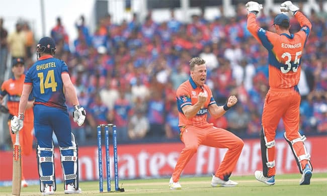 Netherlands defeat Nepal by six wickets in low-scoring thriller