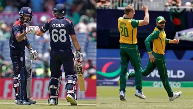 T20 World Cup: South Africa beat US in high-scoring game