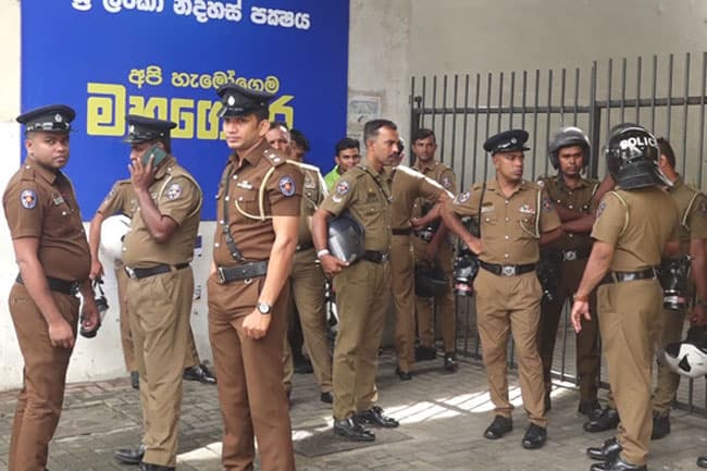 Police bolster security at SLFP Headquarters