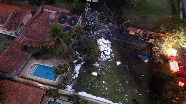 Plane crashes in Brazil’s Sao Paulo state, killing all 61 aboard