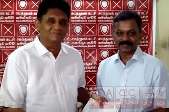 Ex-MP Murugesu Chandrakumar backs Sajith in presidential election