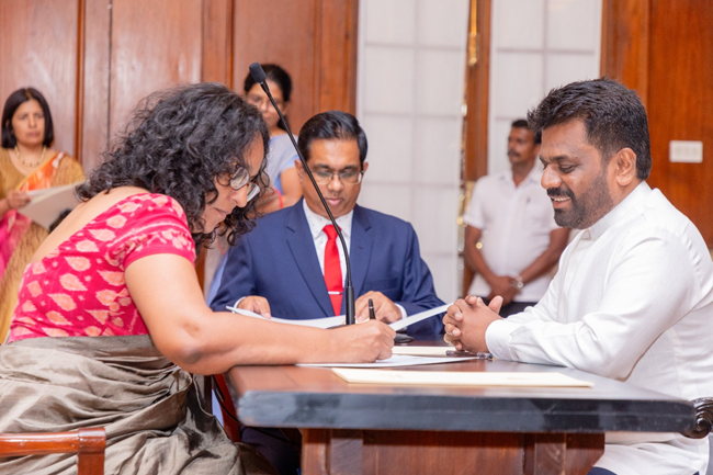 Harini Amarasuriya sworn-in as Prime Minister