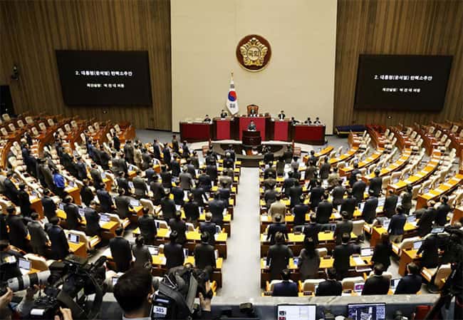 South Korea’s President survives impeachment vote after his party boycotts