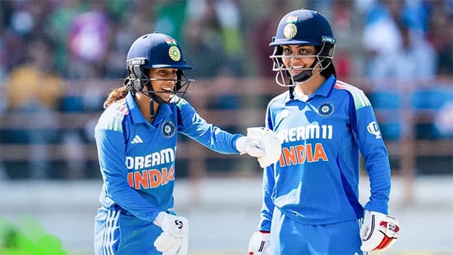 India record their highest team total in Women’s ODI history