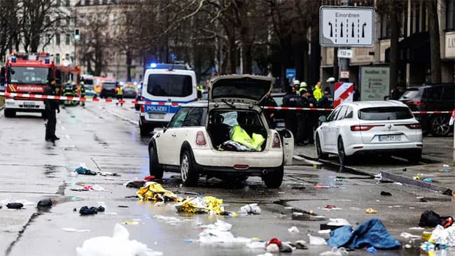 Driver plows into crowd in Munich, injuring at least 28 in ‘suspected attack’