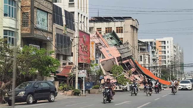 At least 144 people killed in Myanmar quake, state TV says
