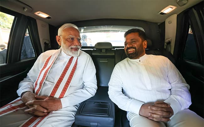 Indian PM Narendra Modi arrives in Anuradhapura