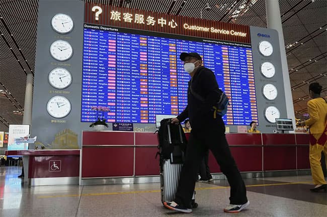 Hundreds of flights cancelled in China as strong winds hit capital
