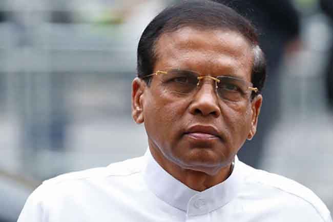 Ex-President Maithripala Sirisena arrives at CID