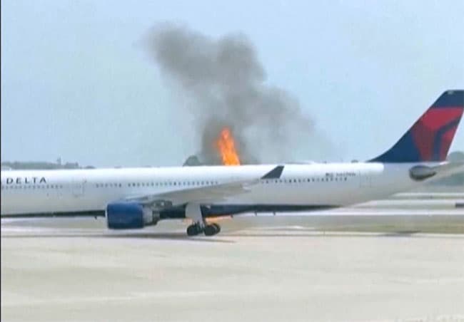 Delta plane catches fire at Orlando airport, forcing passenger evacuations
