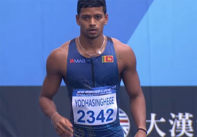 Chamod Yodhasinghe wins bronze at Taiwan Athletics Open