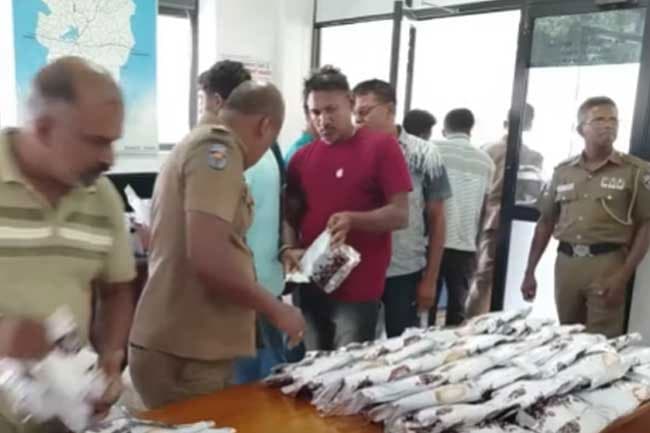 110kg of suspected heroin found at land plot in Weeraketiya