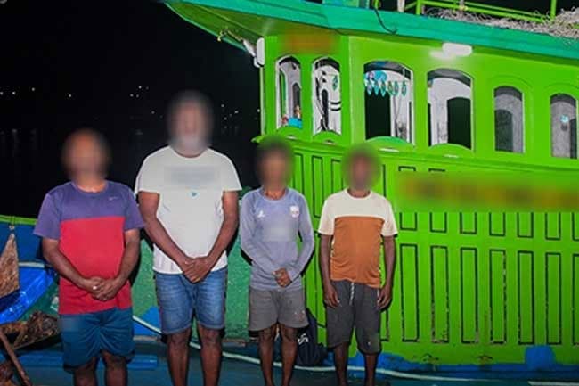 Four Indian fishermen arrested for poaching in Sri Lankan waters off Delft