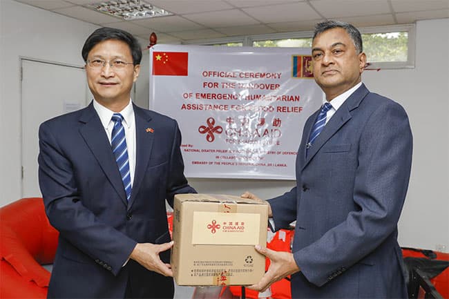 China donates Rs. 400 mln in disaster relief equipment to Sri Lanka