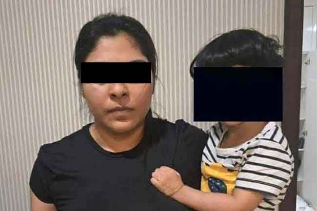 Wife and child of ‘Backhoe Saman’ arrested on arrival at BIA