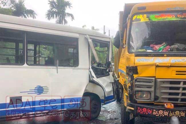 15 injured in Epitawala accident involving bus and lorry