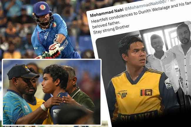 Global cricket stars express condolences over death of Dunith Wellalage’s father