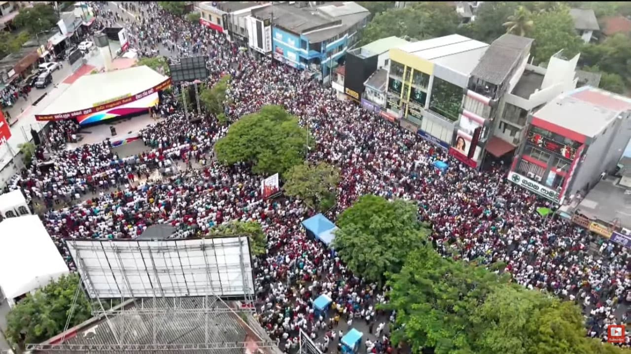 “Maha Jana Handa” joint opposition rally begins in Nugegoda