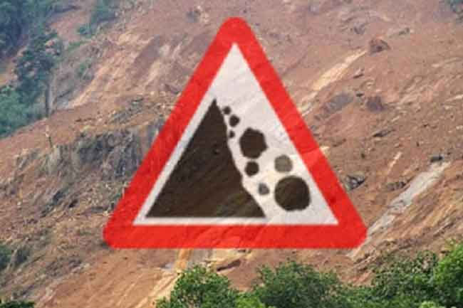 Level-3 landslide warning issued to several areas in four districts extended