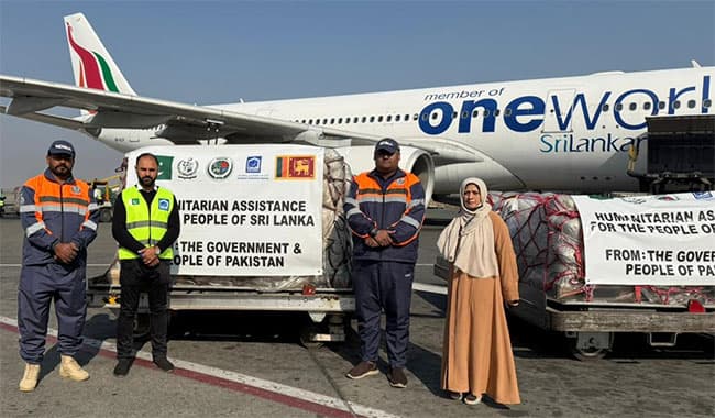 Pakistan sends 7.5 tons of additional relief supplies to Sri Lanka