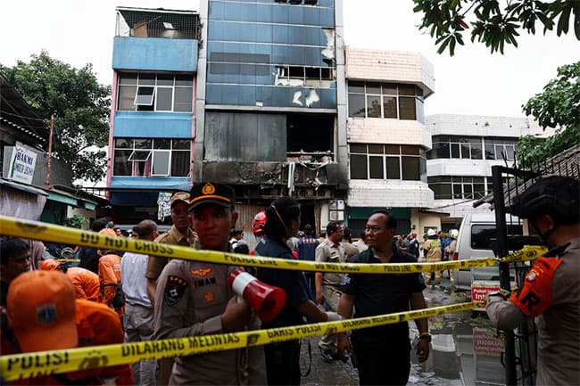 Fire breaks out at seven-storey building in Indonesia’s Jakarta, 20 dead