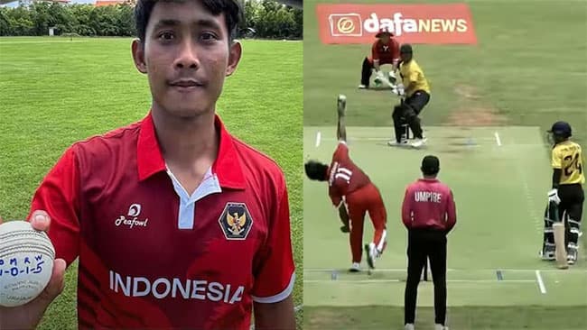 Indonesia bowler enters record books, surpassing Malinga’s four-wicket over