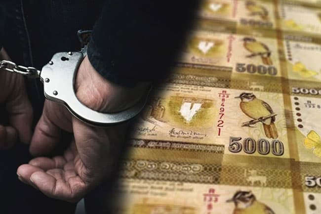 Suspect arrested with over Rs. 283 mln, two vehicles in Ibbagamuwa