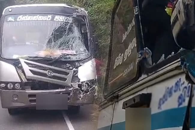 20 injured following accident involving two buses and lorry in Yalkumbura