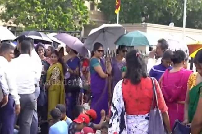 National school teachers stage protest over suspension of children’s enrollment privileges