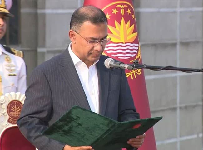Tarique Rahman sworn in as Bangladesh’s PM after landslide election victory