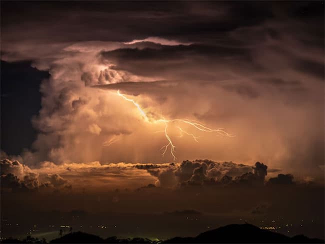 Advisory issued for severe lightning
